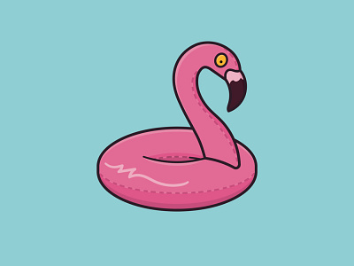 #PinkFlamingoDay on June 23rd flamingo floater icon illustration observance pink vector