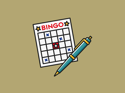 #BingoDay on June 27th bingo icon illustration observance vector