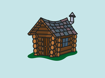 #LogCabinDay on June 28th icon illustration log cabin observance vector