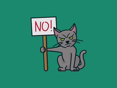 #DisobedienceDay on July 3 cat disobedience icon illustration observance vector