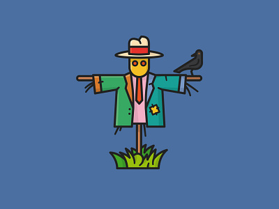 #BuildAScarecrowDay on July 5th icon illustration observance scarecrow vector