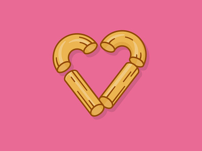 #MacaroniDay on July 7th food icon illustration macaroni observance vector