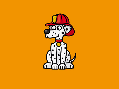 #PetFireSafetyDay on July 15th dalmatian dog firefighter firehouse dog icon illustration observance pet vector