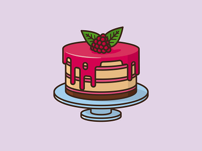 #RaspberryCakeDay on July 19th cake food icon illustration observance raspberry vector