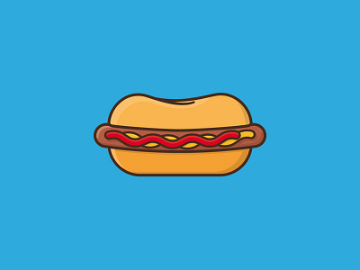 #HotDogDay on July 22nd food hot dog icon illustration observance vector