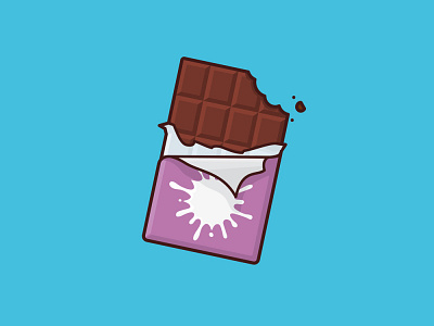 #MilkChocolateDay on July 28th chocolate food icon illustration observance vector