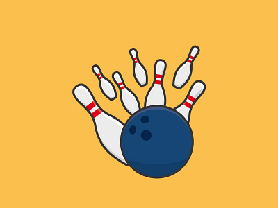 #BowlingDay on August 8th icon illustration observance vector