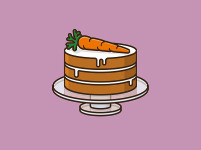 #CarrotCakeDay on February 3rd calendar carrot cake food holiday icon illustration observance vector