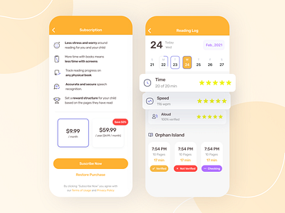 Subscription Package Mobile UI Design