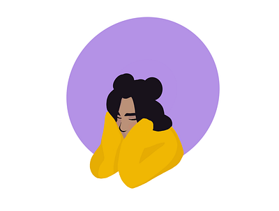 Mimi | Illustration cute illustration procreate purple yellow