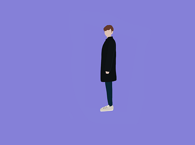 Coat | Illustration boy coat illustration purple