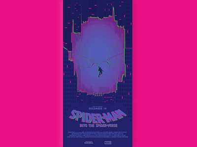 Into the Spider-Verse | Poster flatdesign illustration illustrator poster poster design spiderman