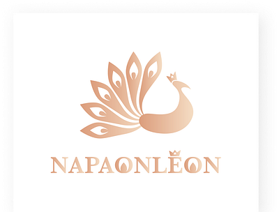 Napaonléon | Logo elegant empire leon logo design logotypes napoleon peacock peacock logo peon pink gold