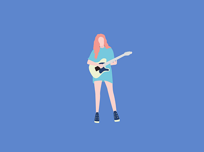 Guitarist | Illustration flat design guitar guitarist illustration illustrator music rock