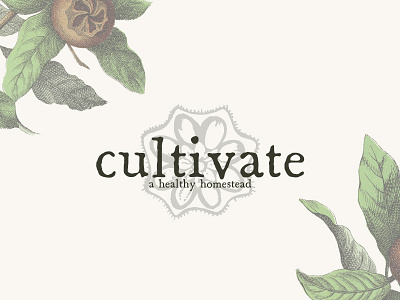 Cultivate botanical branding design logo