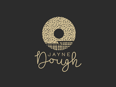 JayneDough branding design donut doughnut logo script