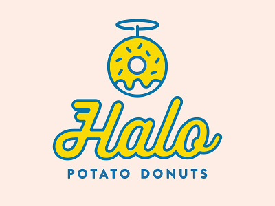 Halo Potato Donuts branding branding logo