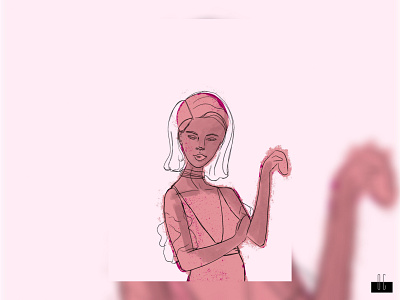 Rose character color couleur croquis dessin digitalart illustration procreate