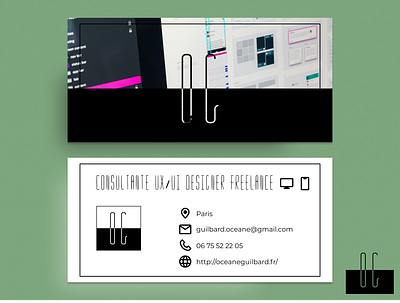 OG - UX-UI designer freelance / carte de visite card carte de visite design graphic design graphisme visiting card
