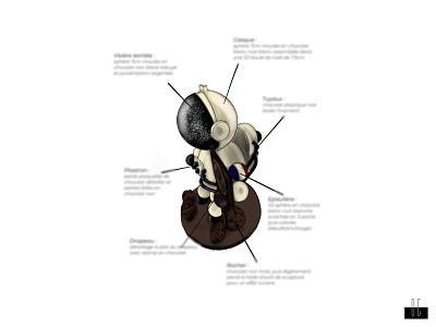 > L'Astronaute cacaobarry cacaobarryofficial chocolateclass class design dessin digitalart figurine illustration maisonlenotre procreate spacial