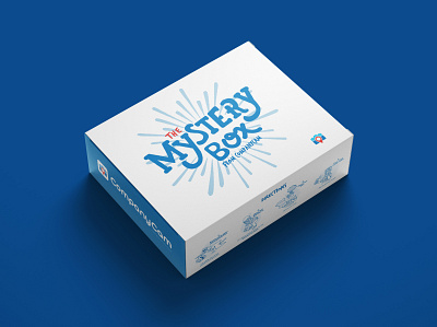The Mystery Box branding illustration merch design merchandise design mystery box referrals