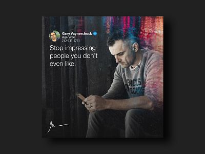 Garyvee quote #4 ads brand design brand identity business design garyvee graphic design motivation rahalarts social media social media ads social media apps social media banner social media branding social media design social media template startup startups