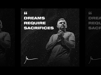 Dreams require sacrifices ads black black and white brand design brand identity business design dreams garyvee rahalarts social media social media ads social media apps social media banner social media branding social media design social media template startup startups