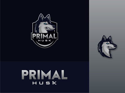 Primal Husk brand branding esport esport logo esports logo husk logo huskies husky logo logo a day logo challenge logo design logo designer logo inspiration logo mark logos rahalarts wolf wolf logo