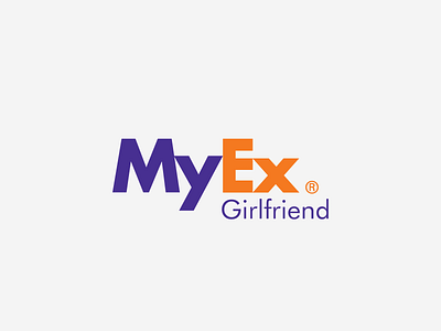 MyEx girlfriend brand brand identity. branding design fedex flat graphic design logo logo a day logo challenge logo design logo designer logo inspiration logo mark logo parody logos logotype rahalarts