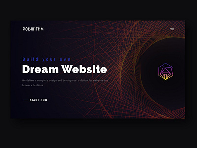 Polyrithm | Logo and Landing page