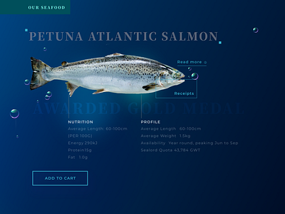 Product page Fresh fish for seafood website