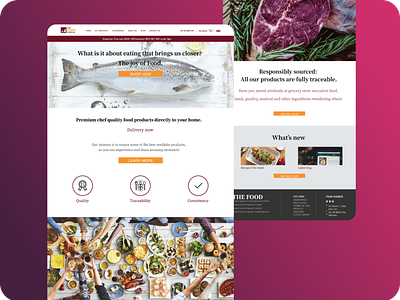 The Food Shop Vietnam - An Ecommerce website design fish food illustration maketing shop ui vector webdesign