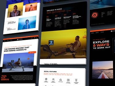 Aviron Website graphic design ui ux website