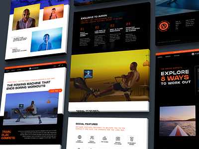 Aviron Website graphic design ui ux website