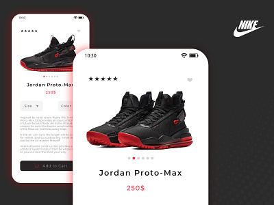 Nike black fashion grey iphone mobile nike red shoes store store app ui uiux