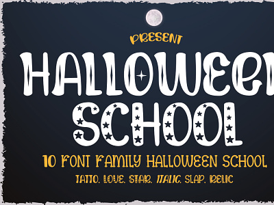 Halloween School 3d animation branding design font awesome font design graphic design hand drawn illustration lettering logo monongramfont motion graphics typography ui
