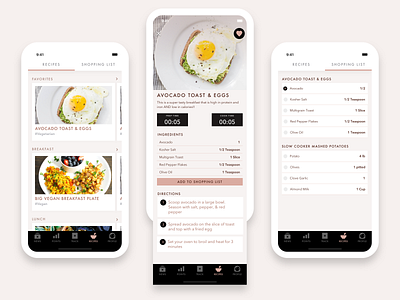 Recipes Section - Food Diary App