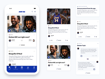 Debate App Dashboard Cards cards debate ios app design minimal mobile app design sketch ux ui design