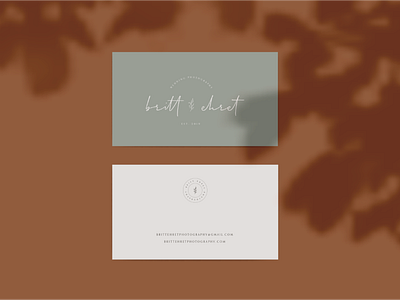 Britt Ehret Photography Business Cards boho brand design brand identity branding business card business card design design logo minimalist modern design