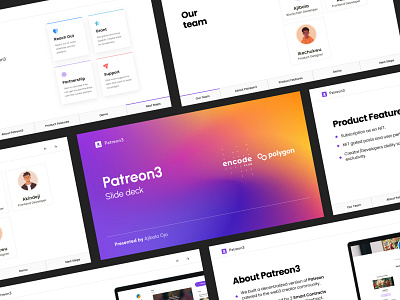 Patreon3 - Slide Deck blockchain dribbble figma figmadesign hackathon pitch deck presentation slide template