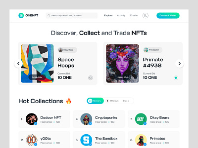 Landing Page (NFT Marketplace) crypto design dribbble figmadesign harmony landing page light marketplace nft token ui ui design uiux ux design web web 3.0