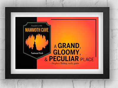 Mammoth Cave Poster advertising branding illustration logo marketing poster poster art quote