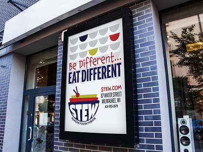 Stew, a Korean Polish fusion restaurant, Outdoor Ad advertising branding design illustration logo marketing outdoor advertising poster restaurant branding typography