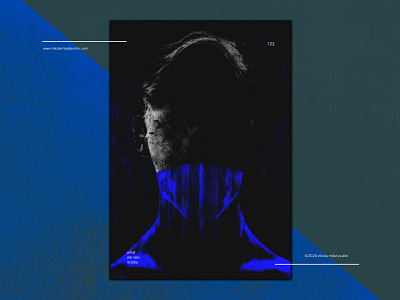 no. 122 seeker black blue design digitalart human illustration minimal photoshop poster poster a day posterdesign postereveryday typography