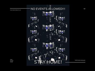 no. 184 crowded black blue concept covid 19 design digital grid human illustration message minimal numbers pattern poster poster a day posterdesign postereveryday stayhome texture typography