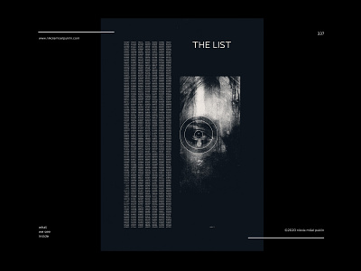 no. 337 the list composition contrast design digital list minimal photoshop poster poster a day posterdesign postereveryday texture typeface typeography