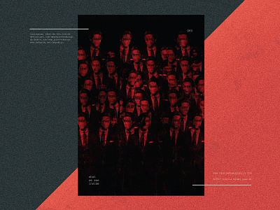 no. 085 cloned black cloned design human illustration minimal photoshop poster poster a day posterdesign postereveryday red texture typography