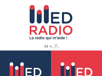 Med Radio logo branding design illustration logo