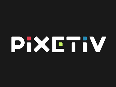 Pixetiv Logo brand branding design logo pixel rgb