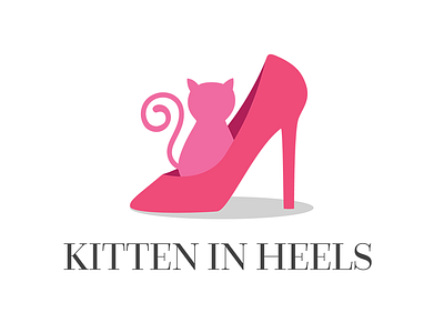 Kitten in Heels Logo cat fashion heel heels illustration kitten logo shoe